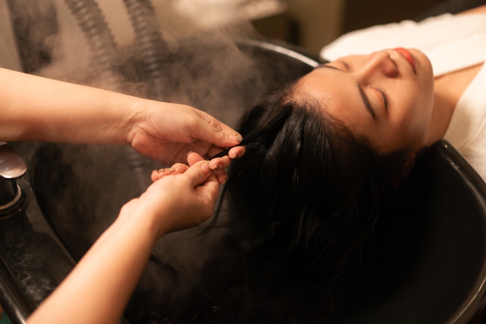 japoniškas galvos SPA salone